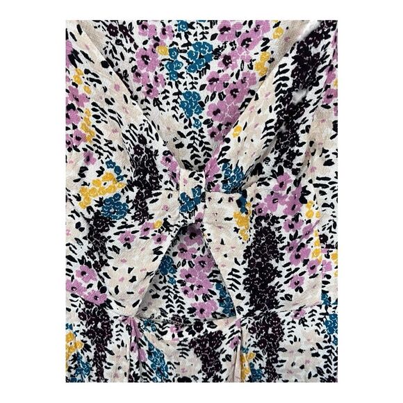 Free People | Miss Right Cream Floral Print Mini Dress M - Picture 11 of 14